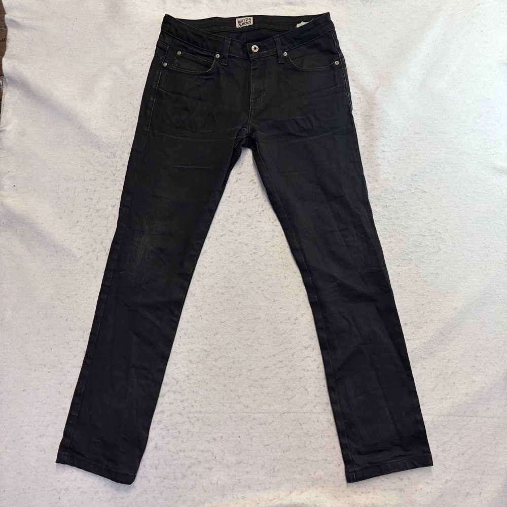 Naked & Famous SkinnyGuy Jeans Mens 34 Black Power Stretch Denim